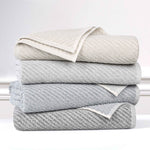 Amelia Cotton Blend Textured Diagonal Ribbed 12 Piece Towel Set - Towel Set by Superior