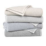 Amelia Cotton Blend Textured Diagonal Ribbed 12 Piece Towel Set - Towel Set by Superior