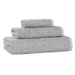 Amelia Cotton Blend Textured Diagonal Ribbed 3 Piece Towel Set - Towel Set by Superior