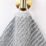 Amelia Cotton Blend Textured Diagonal Ribbed 3 Piece Towel Set - Towel Set by Superior