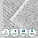 Amelia Cotton Blend Textured Diagonal Ribbed 6 Piece Towel Set - Towel Set by Superior