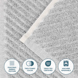 Amelia Cotton Blend Textured Diagonal Ribbed 9 Piece Towel Set - Towel Set by Superior