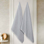 Amelia Cotton Blend Textured Diagonal Ribbed Bath Sheets, Set of 2 - Bath Sheet by Superior