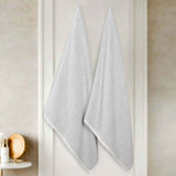 Amelia Cotton Blend Textured Diagonal Ribbed Bath Sheets, Set of 2 - Bath Sheet by Superior