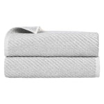 Amelia Cotton Blend Textured Diagonal Ribbed Bath Sheets, Set of 2 - Bath Sheet by Superior