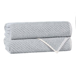 Amelia Cotton Blend Textured Diagonal Ribbed Bath Towels, Set of 2 - Bath Towel by Superior