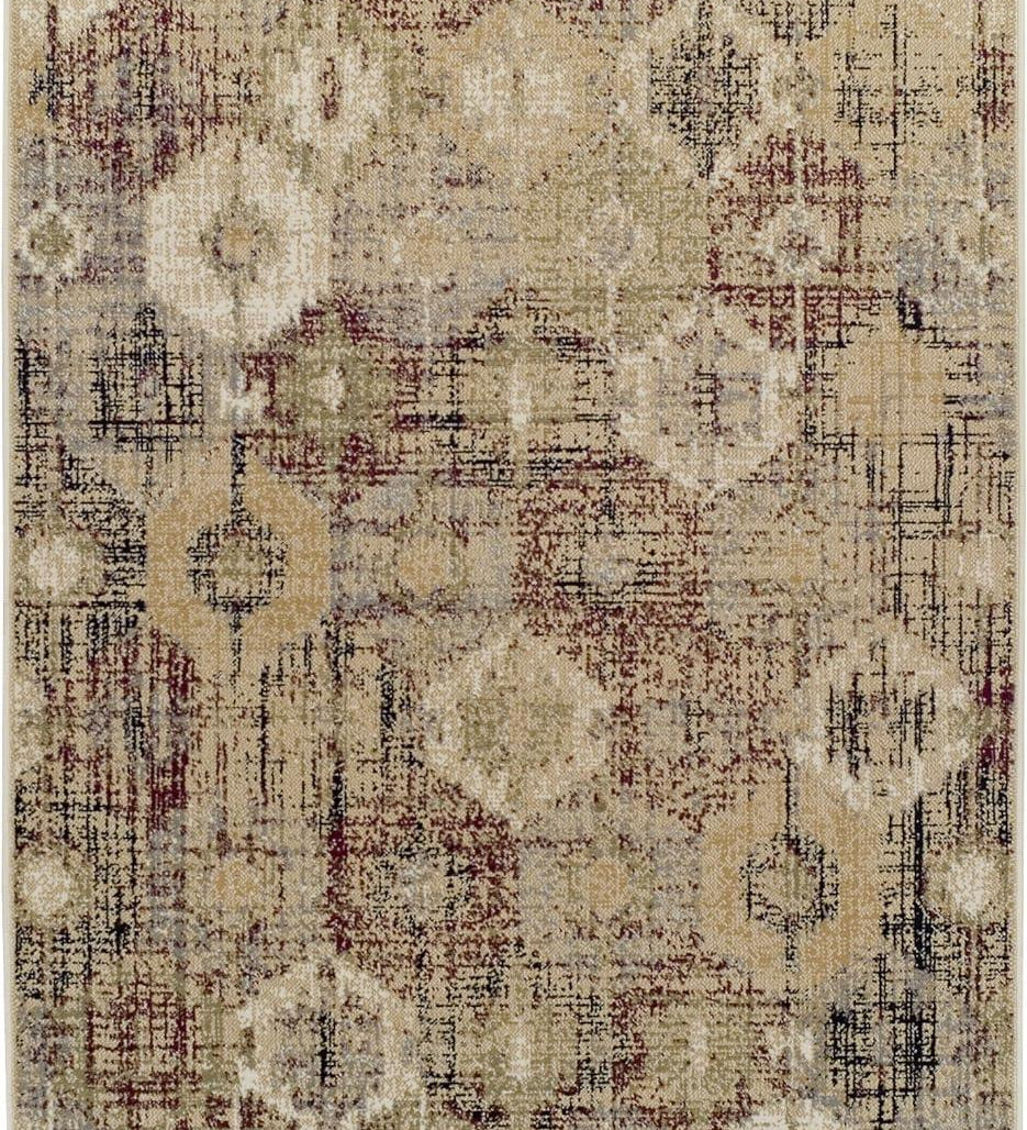 Arabella Distressed Retro Geometric Large Area Rugs or Runner Rug - Rugs by Superior