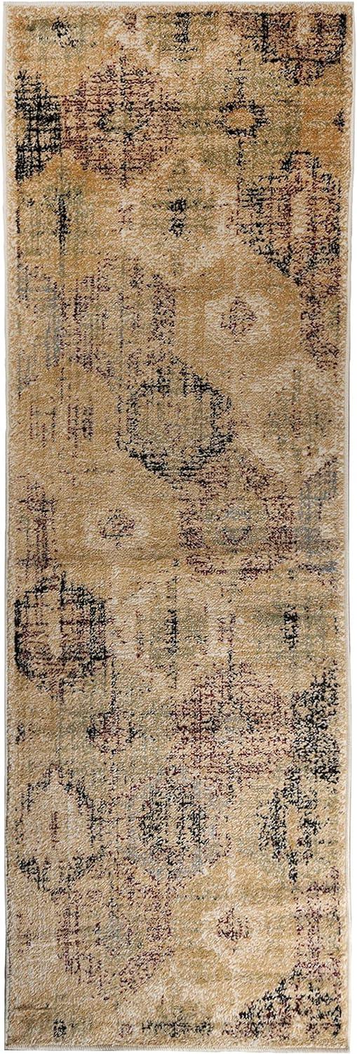 Arabella Distressed Retro Geometric Large Area Rugs or Runner Rug - Rugs by Superior