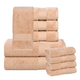 Aria Turkish Cotton Heavyweight Absorbent Solid 10 Piece Plush Towel Set - Towel Set by Superior