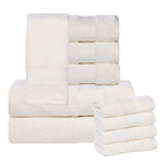 Aria Turkish Cotton Heavyweight Absorbent Solid 10 Piece Plush Towel Set - Towel Set by Superior