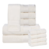 Aria Turkish Cotton Heavyweight Absorbent Solid 10 Piece Plush Towel Set - Towel Set by Superior