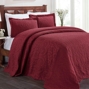 Aspen Cotton Blend Jacquard Floral Scalloped Edge Bedspread Set - Bedspread by Superior