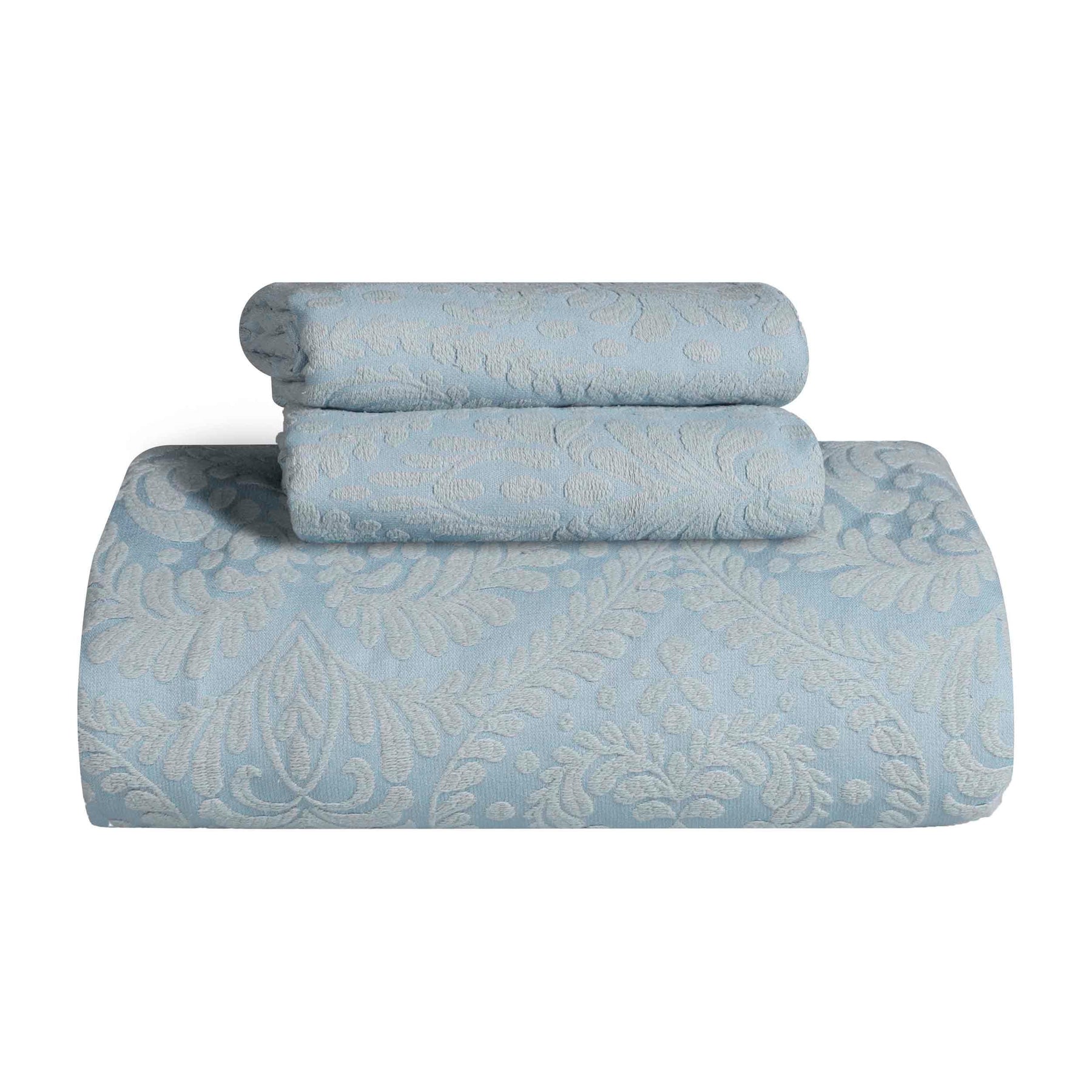 Aspen Cotton Blend Jacquard Floral Scalloped Edge Bedspread Set - Bedspread by Superior