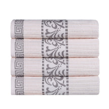 Athens Cotton Greek Key Trim Bath Towel Set of 4 - Bath Towel by Superior