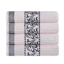 Athens Cotton Greek Key Trim Bath Towel Set of 4 - Bath Towel by Superior