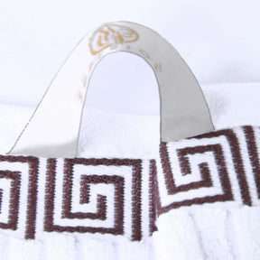 Athens Cotton Greek Key Trim Bath Towel Set of 4 - Bath Towel by Superior