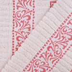 Athens Cotton Medium Weight Floral Greek Key Trim 3 Piece Towel Set - Towel Set by Superior