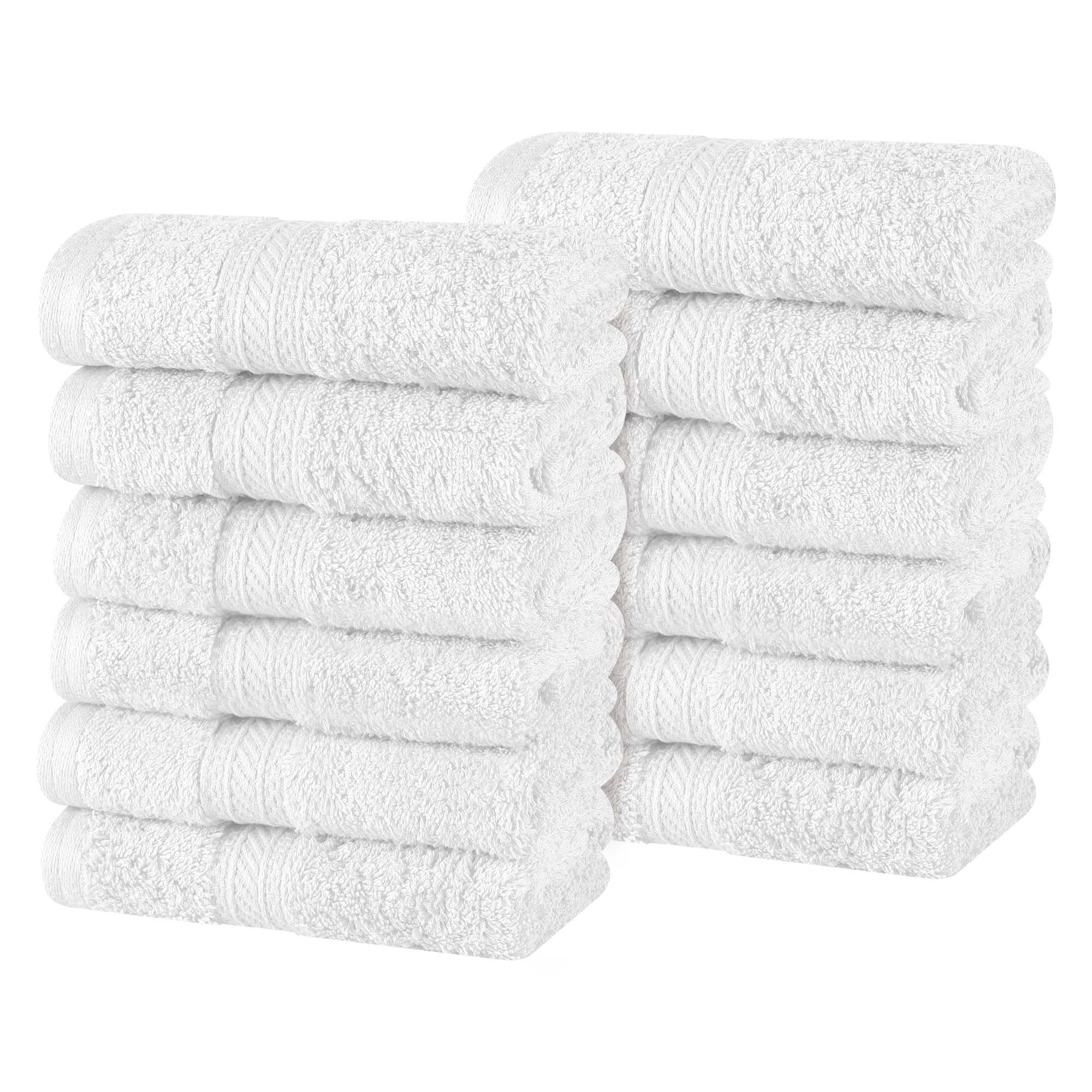 Atlas Cotton Absorbent Heavyweight Face Towel Washcloth Set of 12 - Face Towel by Superior