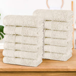 Atlas Cotton Absorbent Heavyweight Face Towel Washcloth Set of 12 - Face Towel by Superior