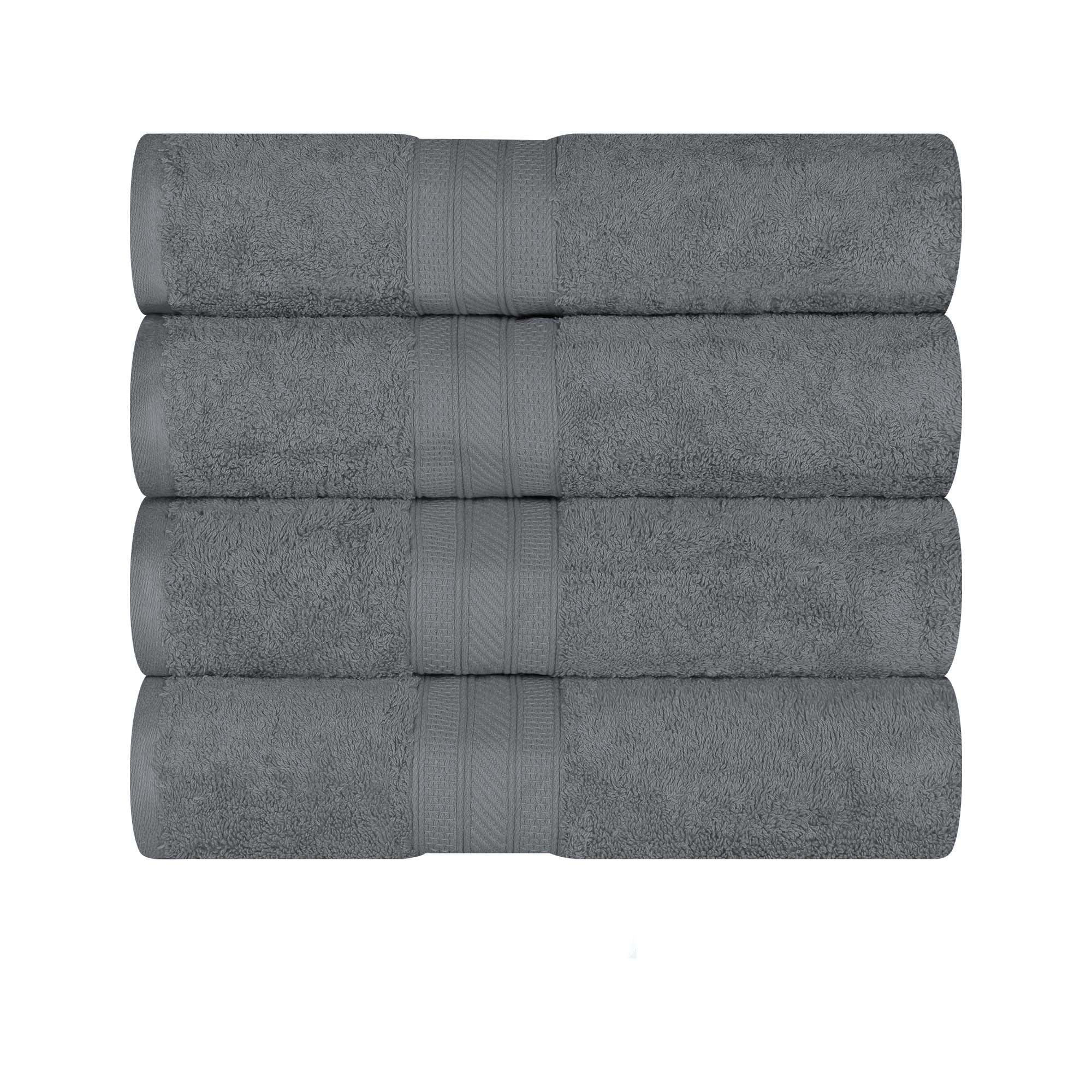 Atlas Cotton Plush Absorbent Heavyweight 4 Piece Bath Towel Set - Bath Towel by Superior