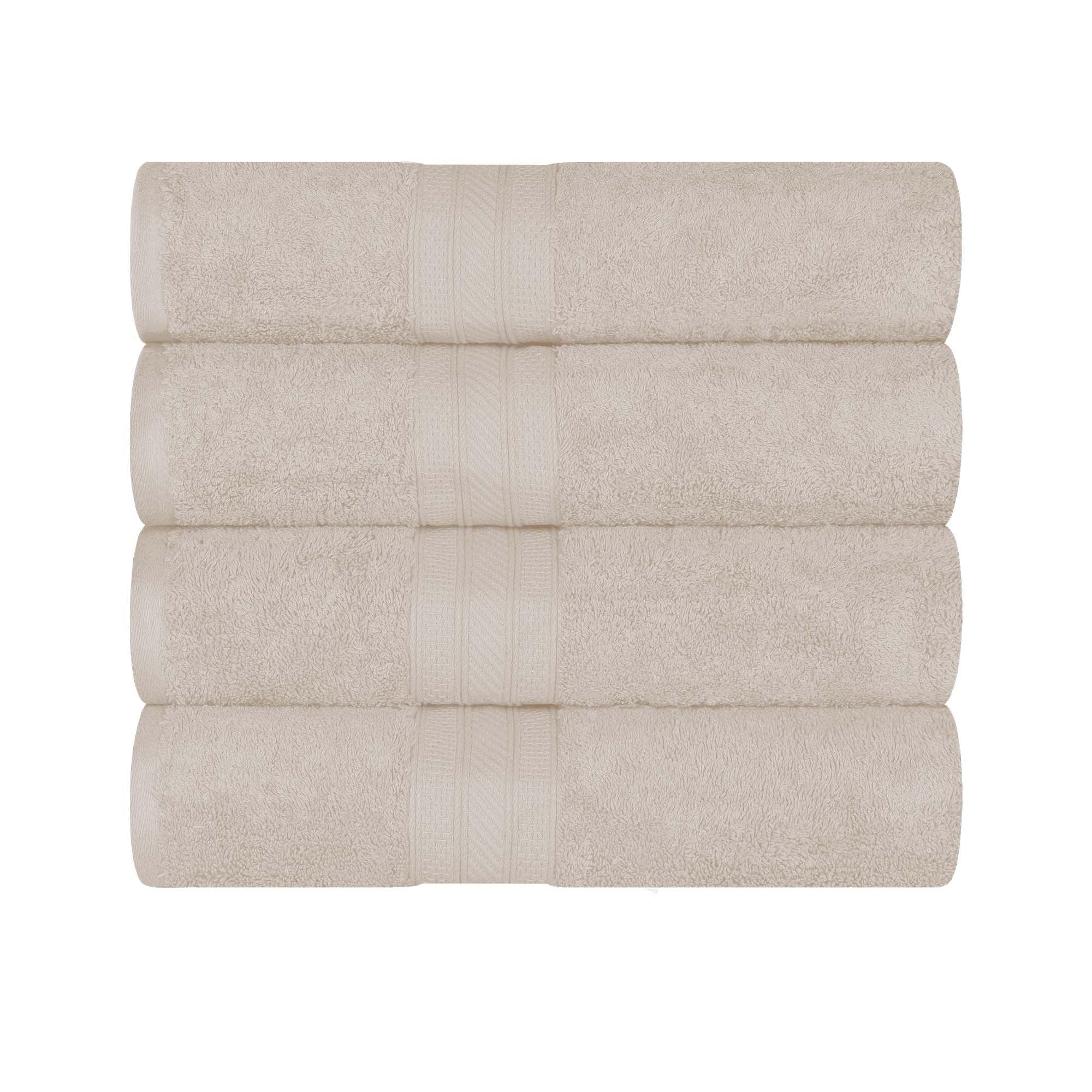 Atlas Cotton Plush Absorbent Heavyweight 4 Piece Bath Towel Set - Bath Towel by Superior