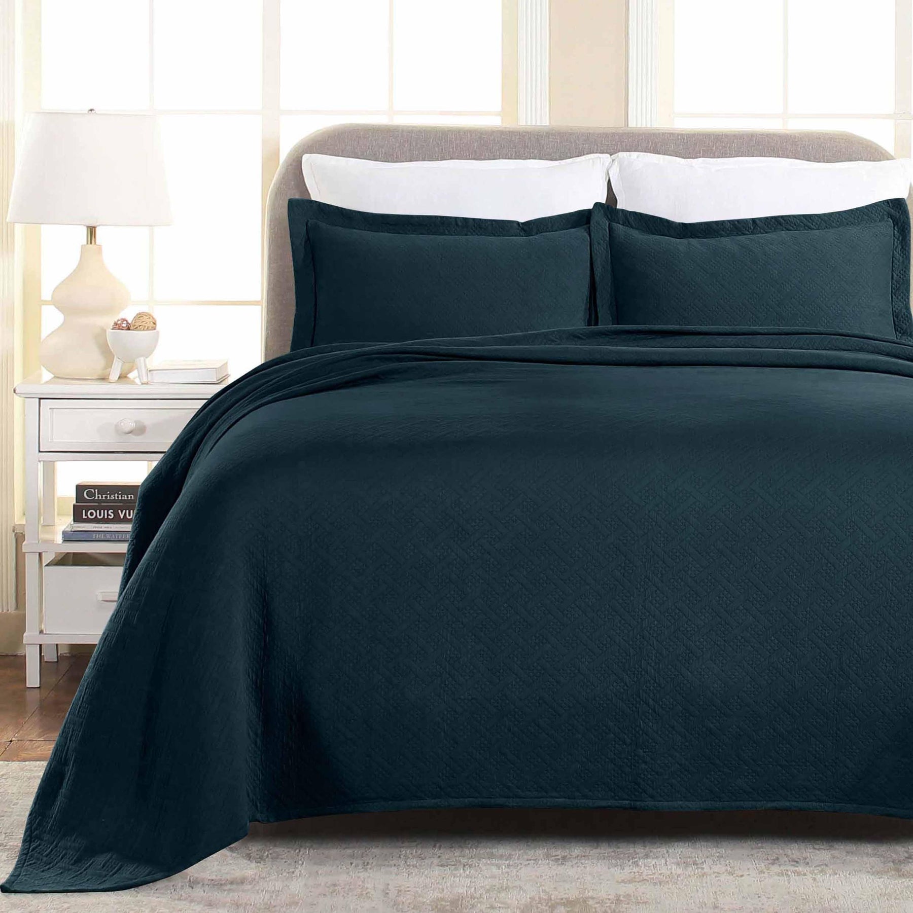 Basket Weave Matelasse Cotton Bedspread Set - Bedspread by Superior