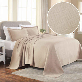 Basket Weave Matelasse Cotton Bedspread Set - Bedspread by Superior