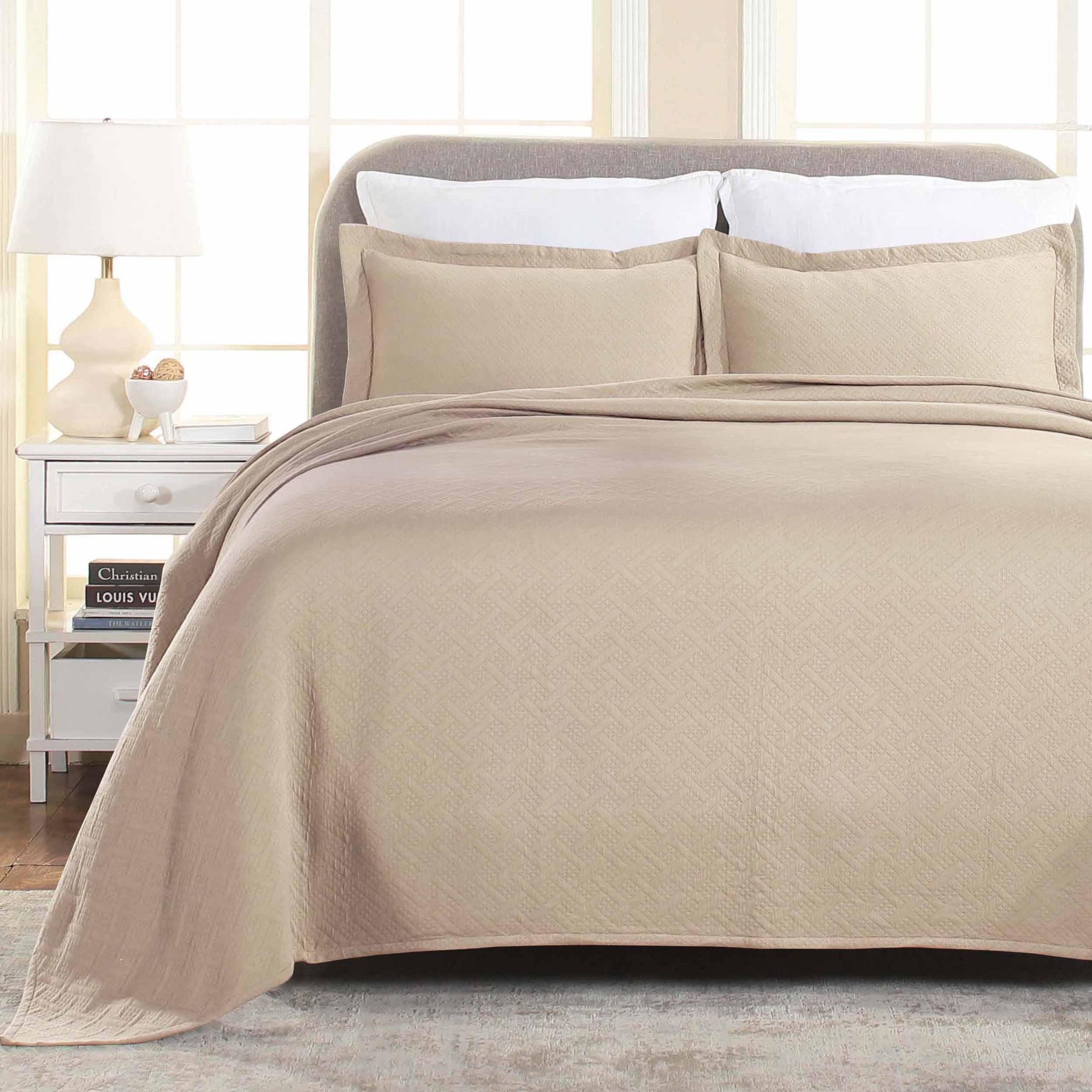 Basket Weave Matelasse Cotton Bedspread Set - Bedspread by Superior