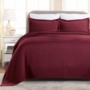 Basket Weave Matelasse Cotton Bedspread Set - Bedspread by Superior