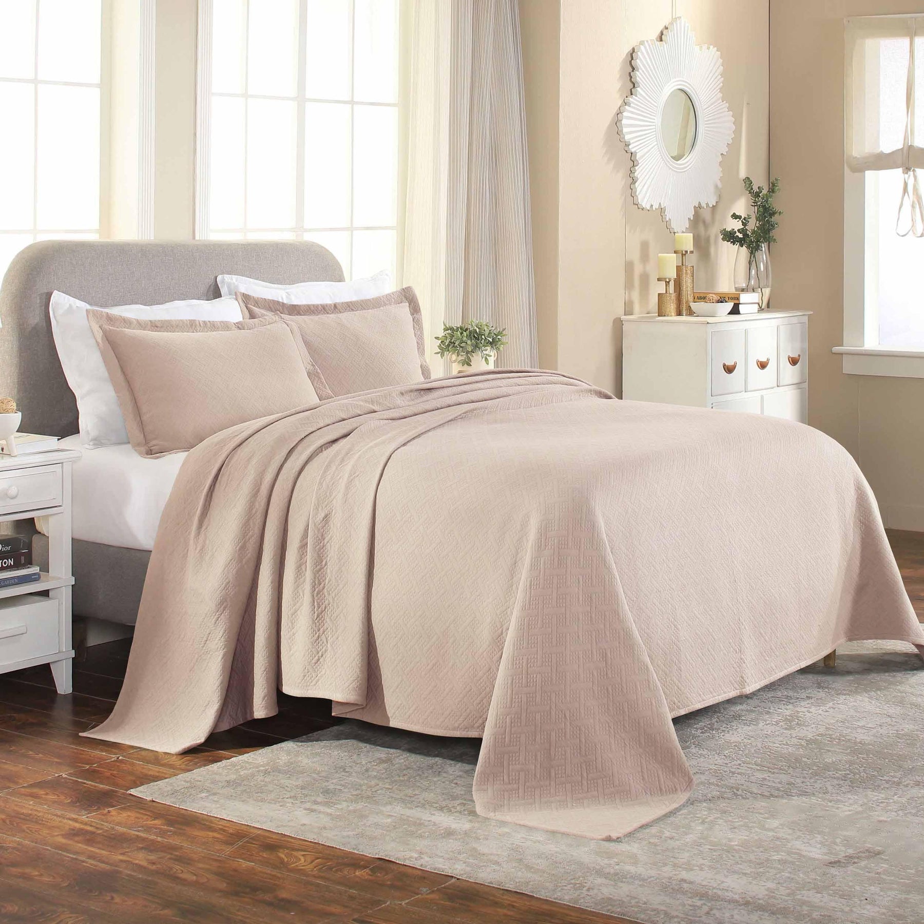 Basket Weave Matelasse Cotton Bedspread Set - Bedspread by Superior