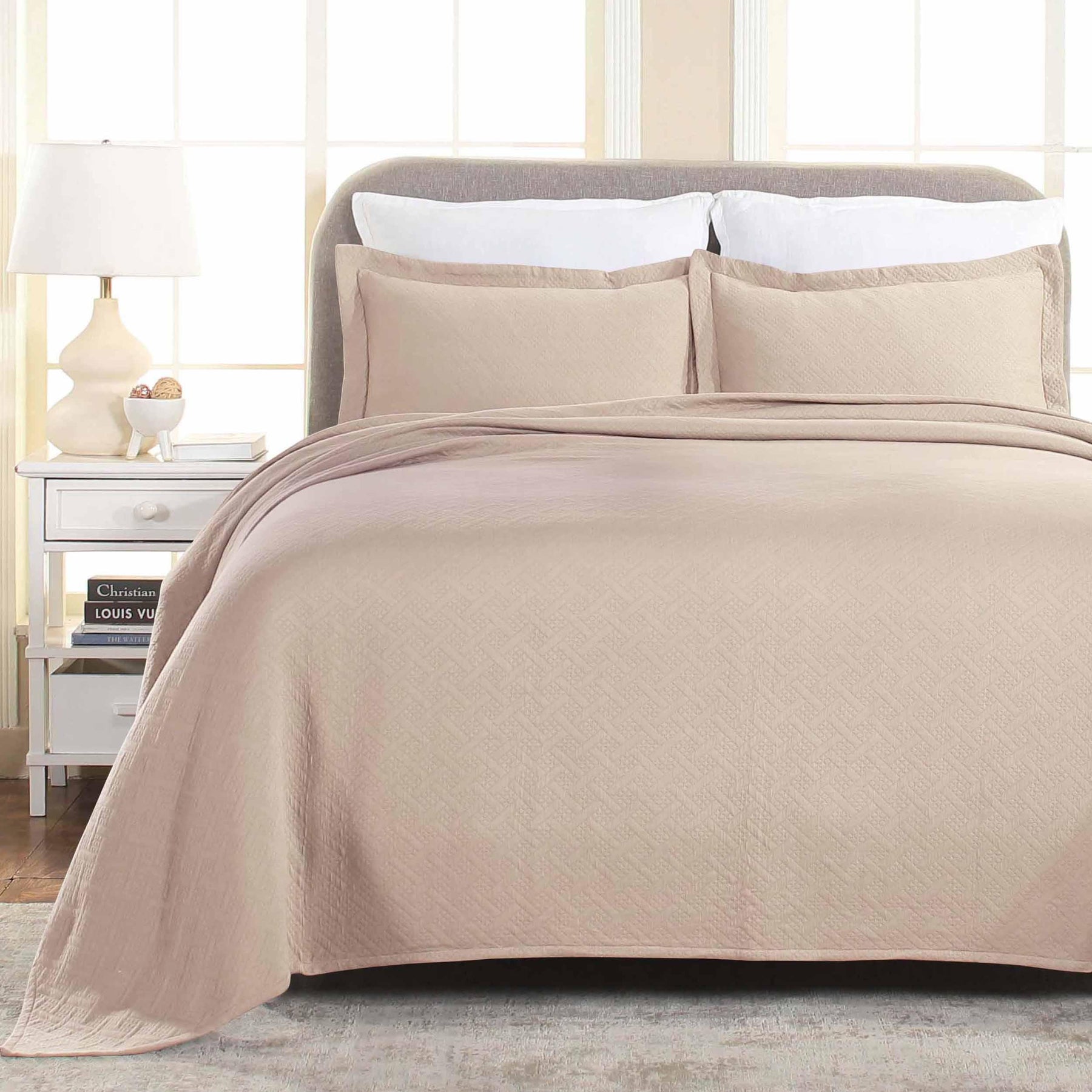 Basket Weave Matelasse Cotton Bedspread Set - Bedspread by Superior