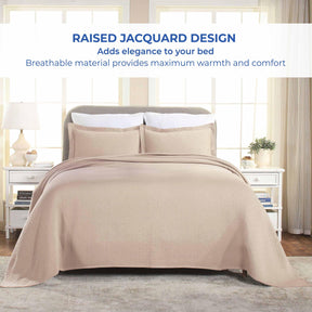 Basket Weave Matelasse Cotton Bedspread Set - Bedspread by Superior