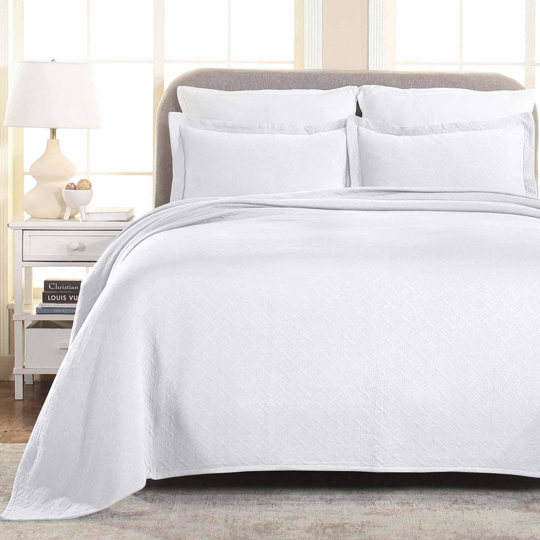 Basket Weave Matelasse Cotton Bedspread Set - Bedspread by Superior