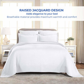 Basket Weave Matelasse Cotton Bedspread Set - Bedspread by Superior