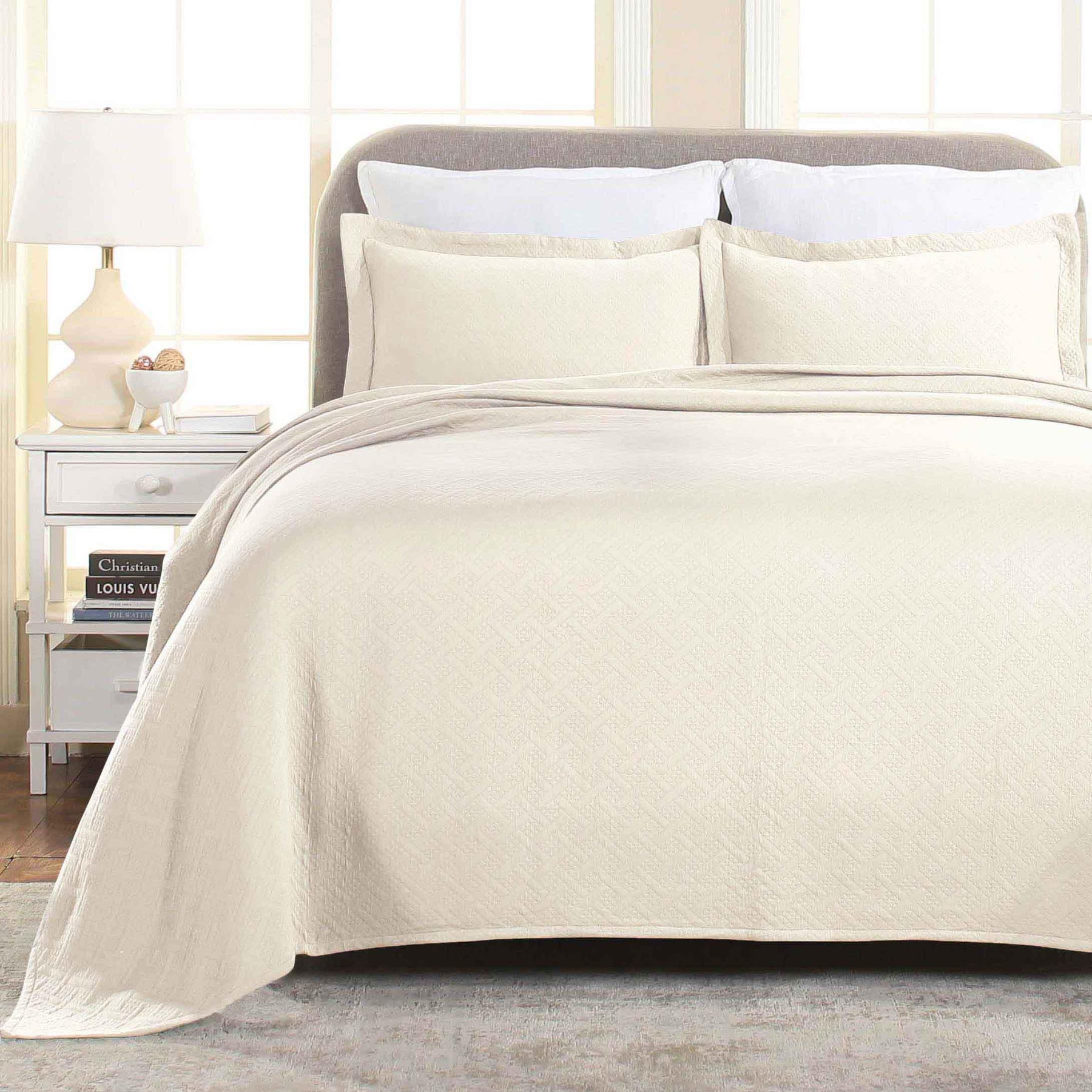 Basket Weave Matelasse Cotton Bedspread Set - Bedspread by Superior