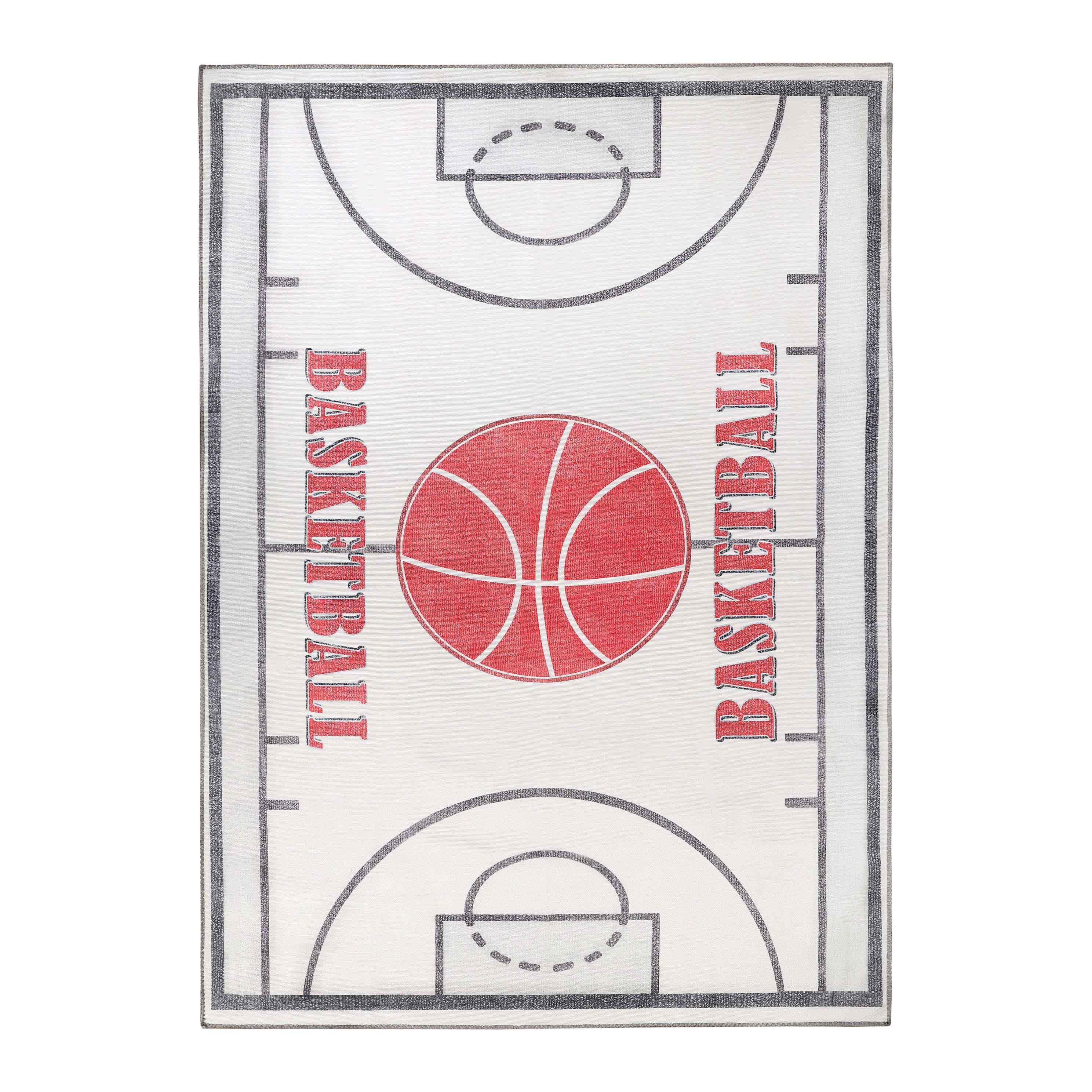 Basketball Court Non-Slip Kids Playroom Indoor Washable Area Rug - Rugs by Superior