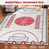 Basketball Court Non-Slip Kids Playroom Indoor Washable Area Rug - Rugs by Superior