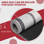 Basketball Court Non-Slip Kids Playroom Indoor Washable Area Rug - Rugs by Superior