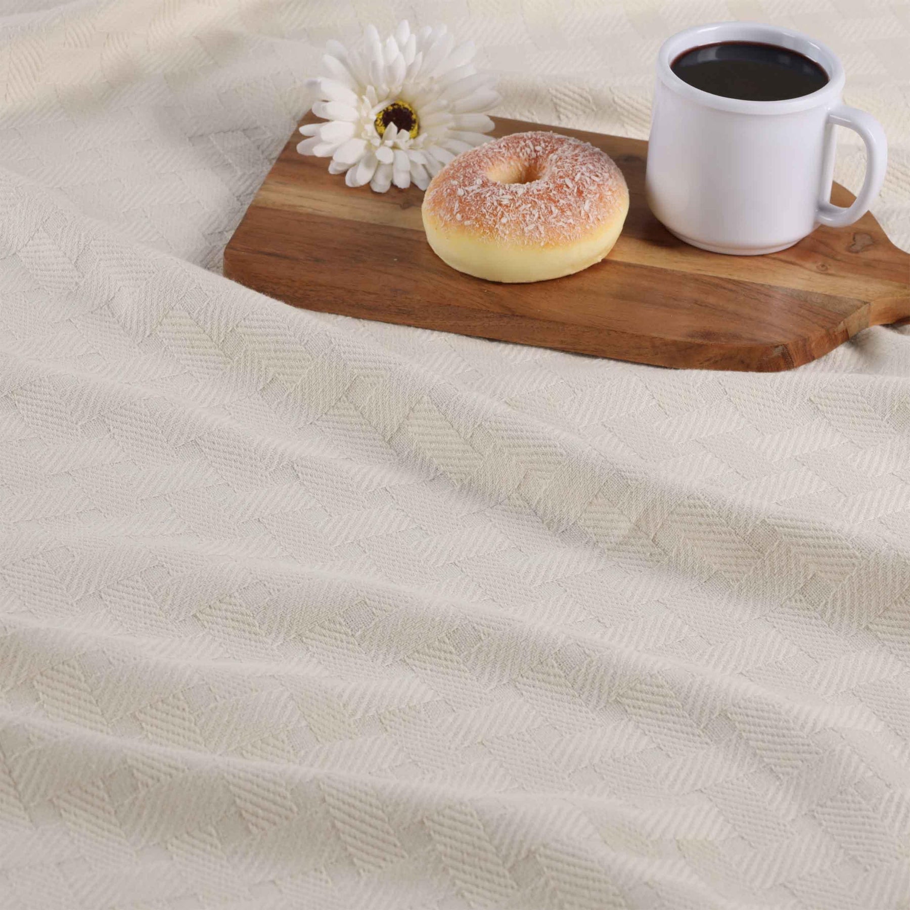 Basketweave Classic Farmhouse All-Season Cotton Blanket - Blanket by Superior