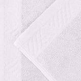 Basketweave Egyptian Cotton Jacquard and Solid Bath Towel Set of 4 - Bath Towel by Superior