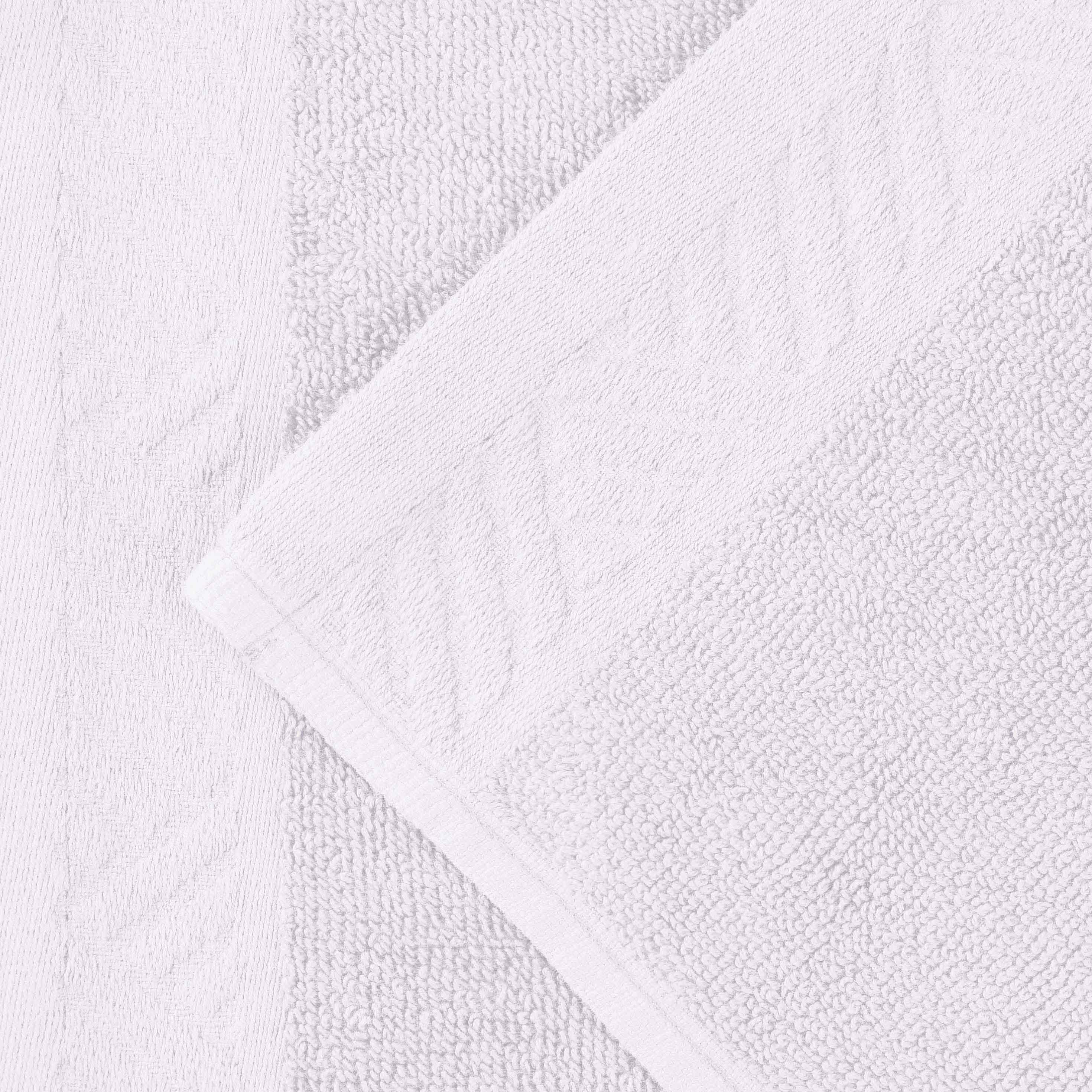 Basketweave Egyptian Cotton Jacquard and Solid Bath Towel Set of 4 - Bath Towel by Superior