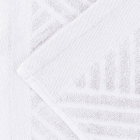 Basketweave Egyptian Cotton Jacquard and Solid Bath Towel Set of 4 - Bath Towel by Superior