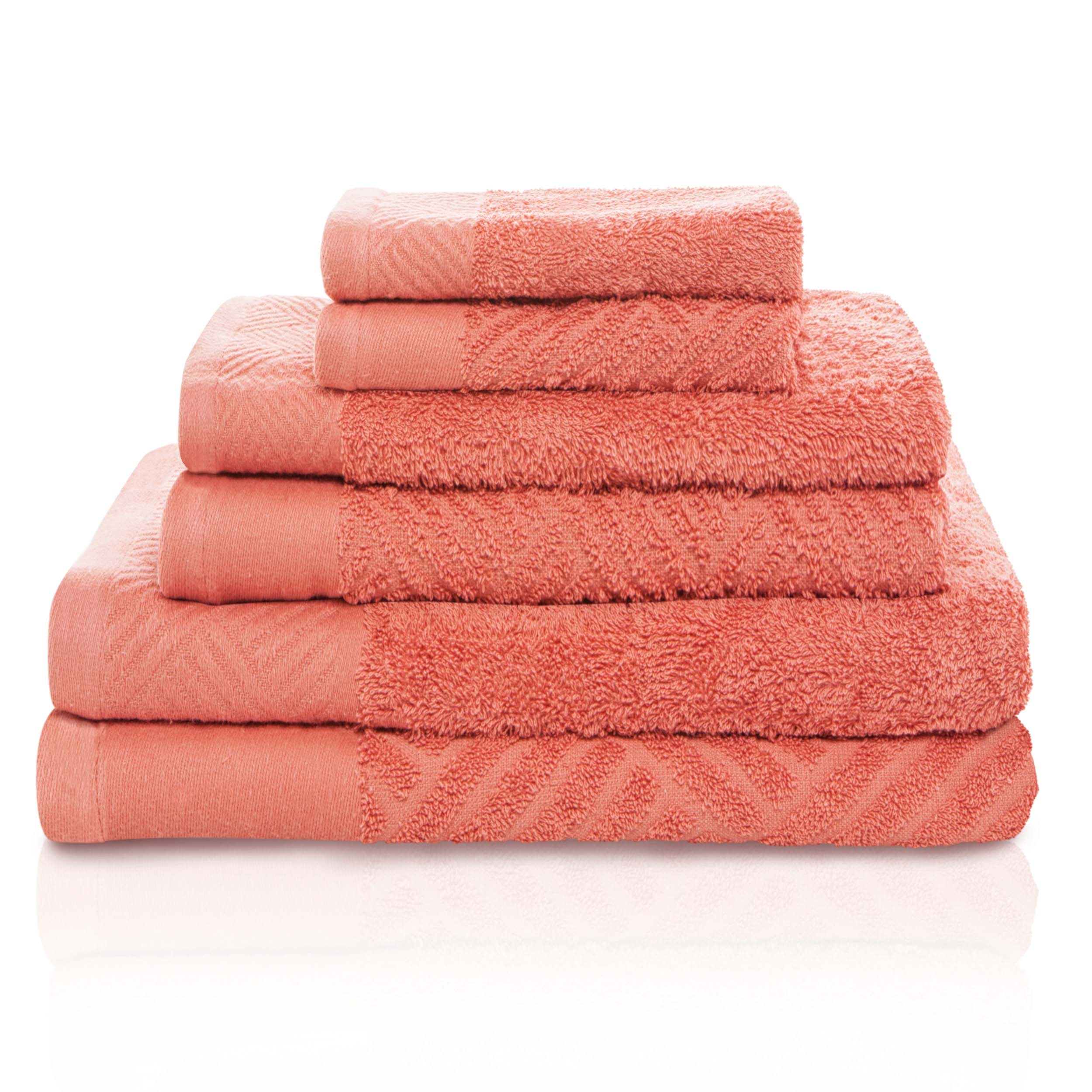 Basketweave Jacquard and Solid 6 Piece Egyptian Cotton Towel Set - Towel Set by Superior