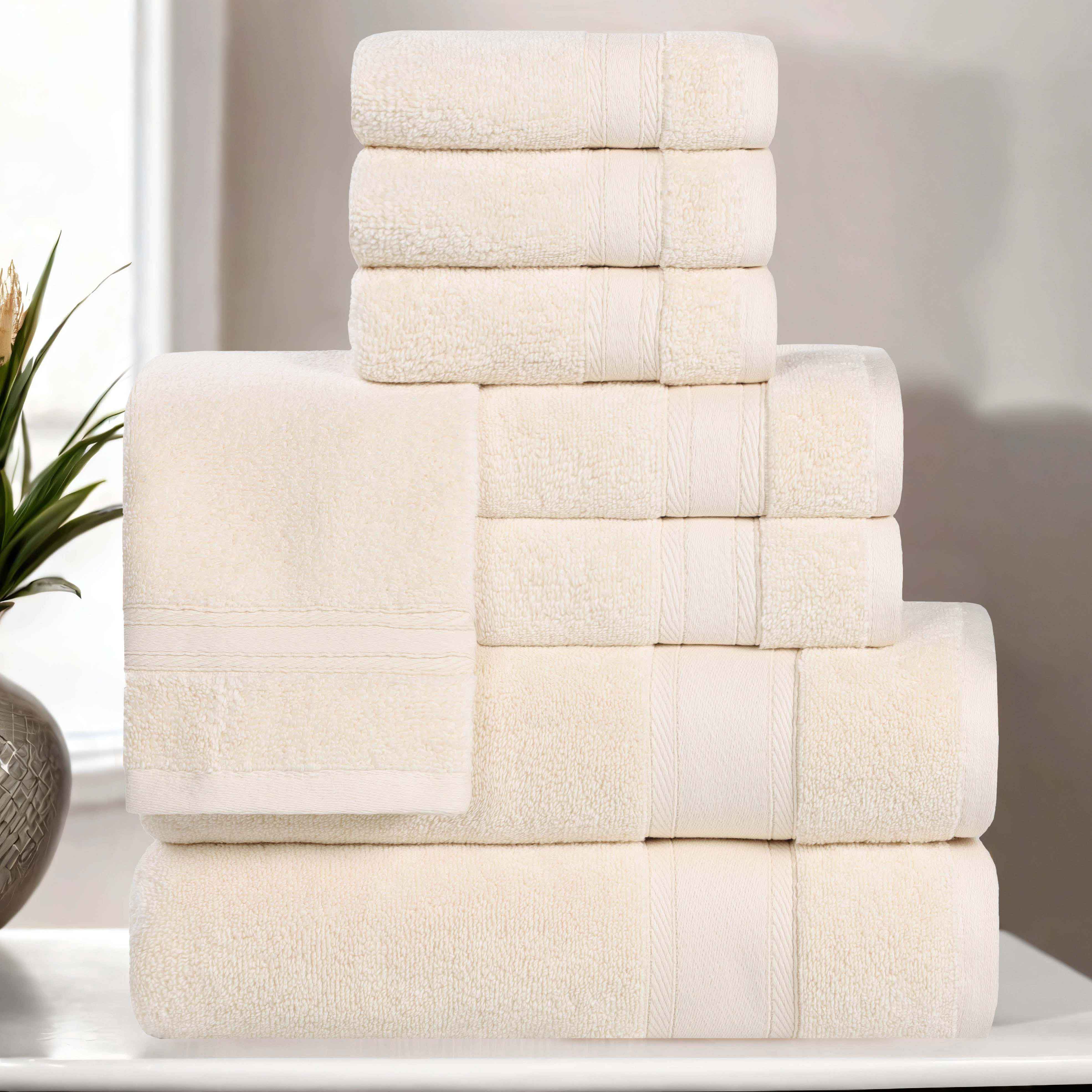 Belmont Zero Twist Cotton Medium Weight 8 Piece Towel Set - Towel Set by Superior