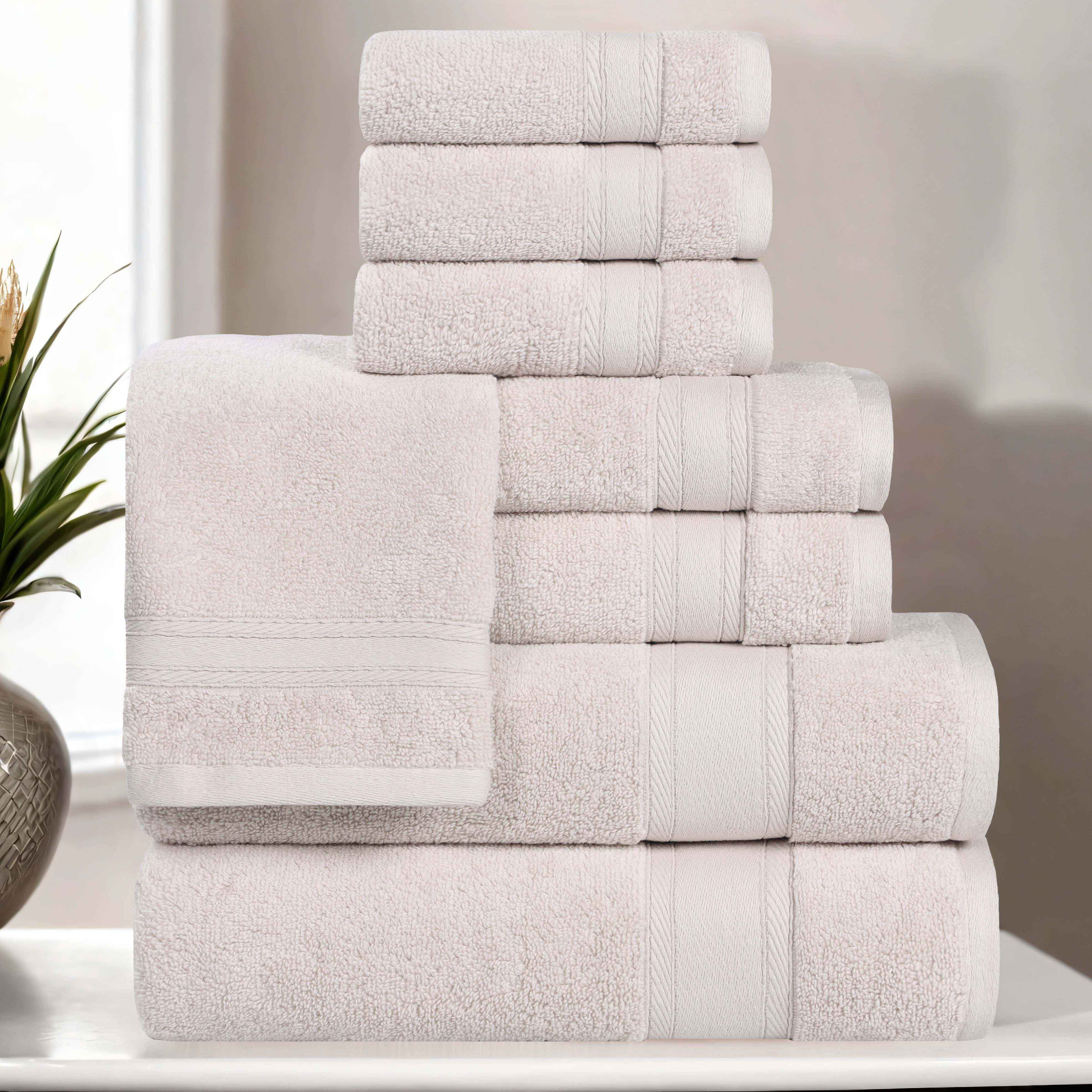 Belmont Zero Twist Cotton Medium Weight 8 Piece Towel Set - Towel Set by Superior