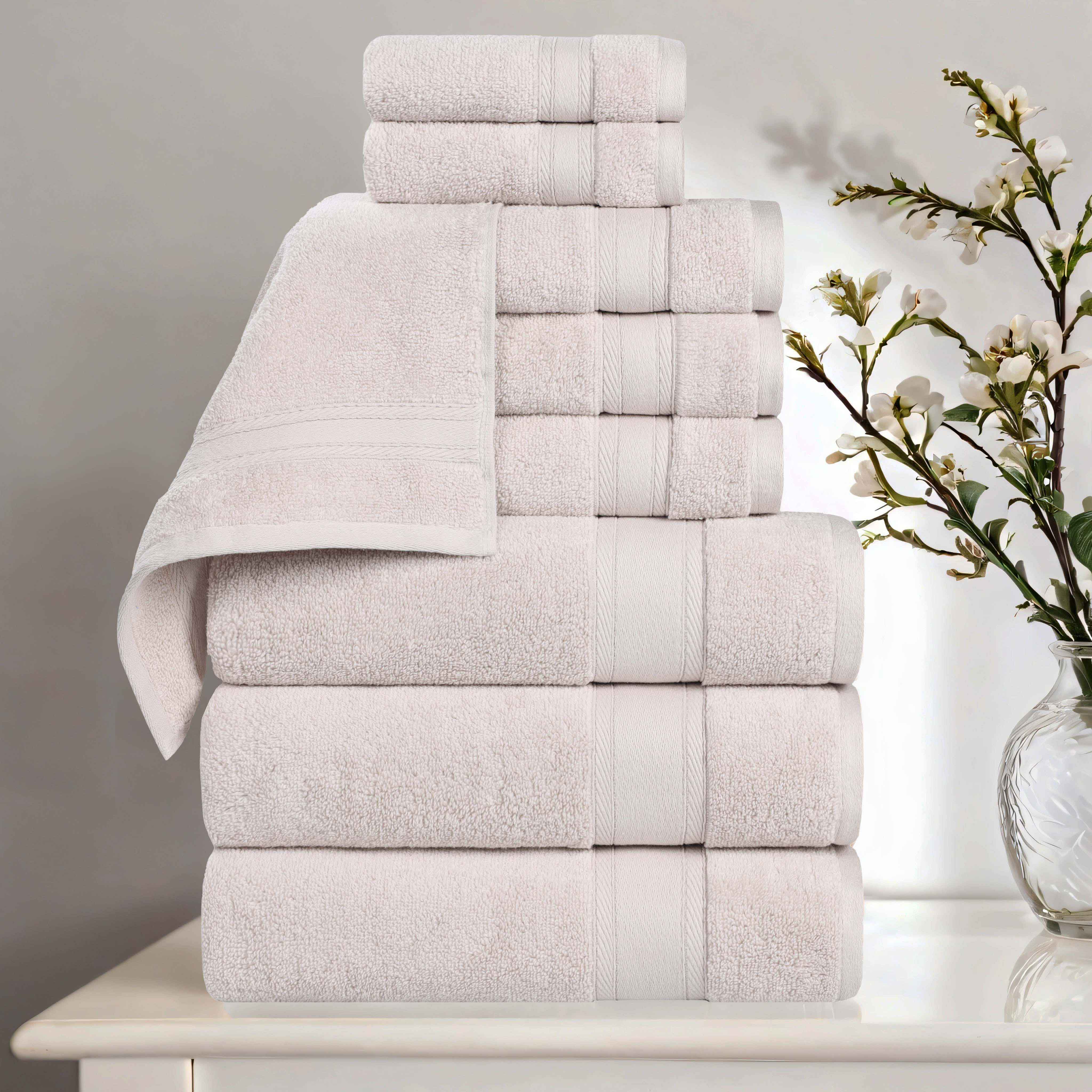 Belmont Zero Twist Cotton Medium Weight 9 Piece Towel Set - Towel Set by Superior