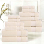 Belmont Zero Twist Cotton Medium Weight Absorbent 12 Piece Towel Set - Towel Set by Superior