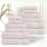 Belmont Zero Twist Cotton Medium Weight Absorbent 12 Piece Towel Set - Towel Set by Superior