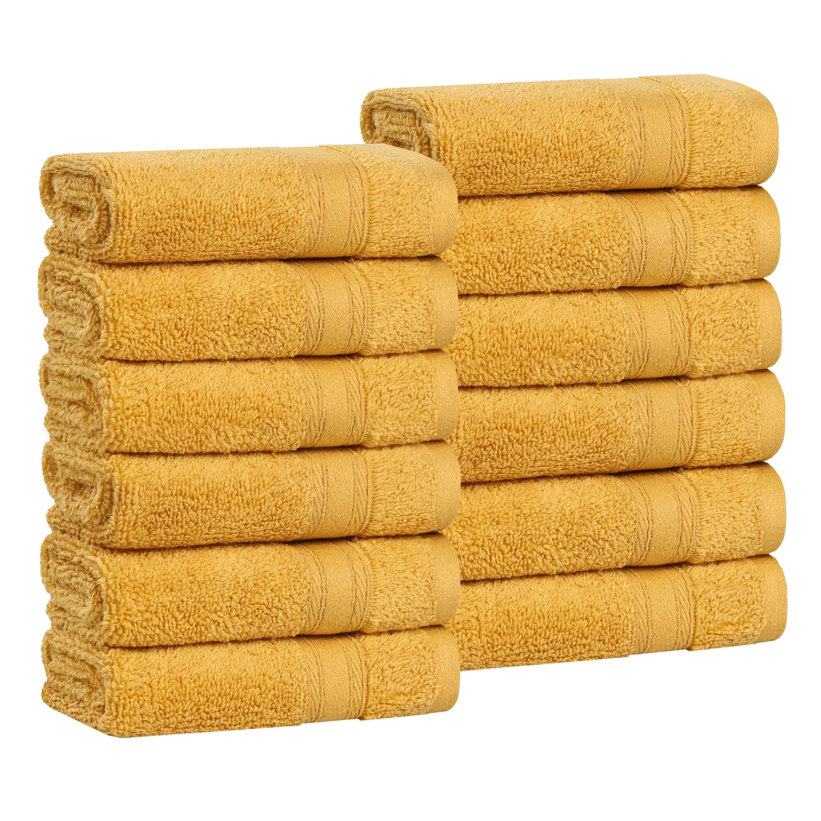 Belmont Zero Twist Cotton Medium Weight Face Towels, Set of 12 - Face Towel by Superior