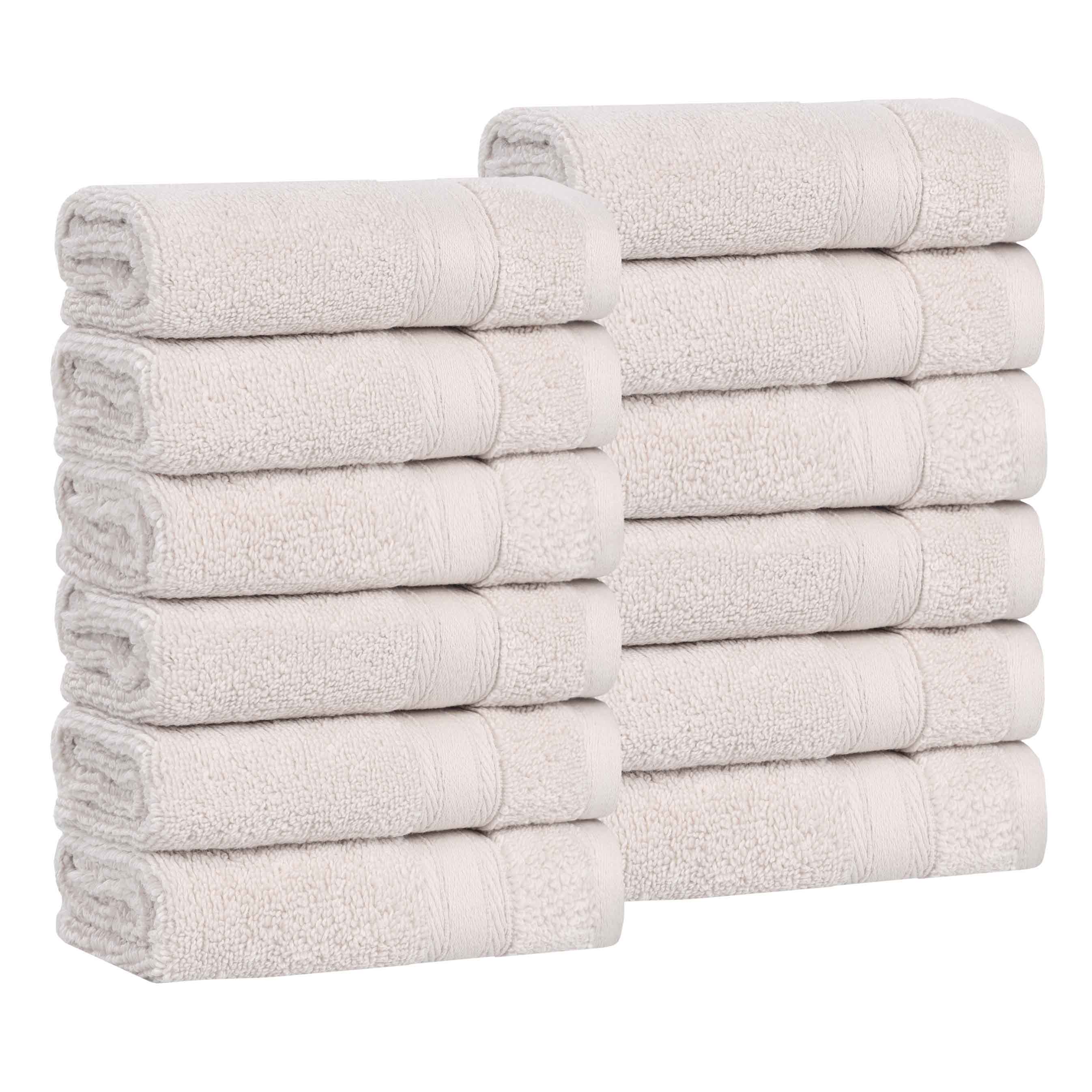 Belmont Zero Twist Cotton Medium Weight Face Towels, Set of 12 - Face Towel by Superior